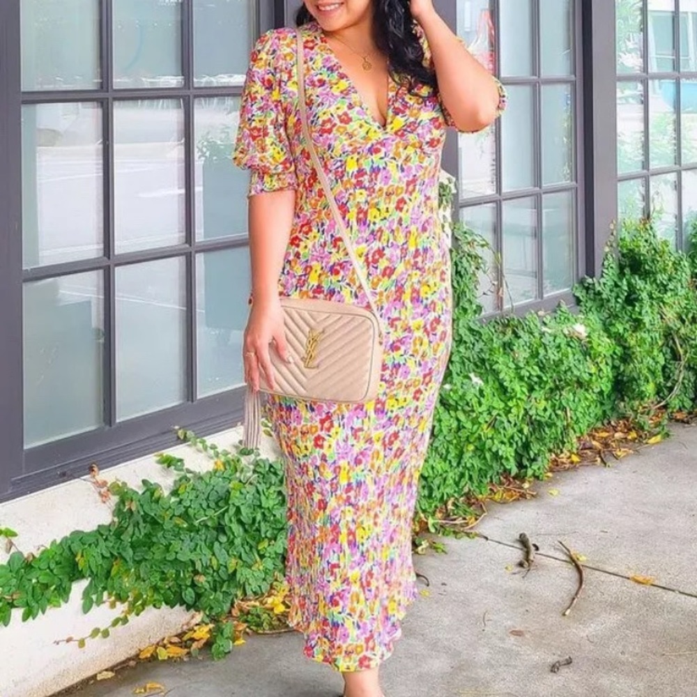 RIXO for Target Floral Puff Sleeve Dress 24W/26W